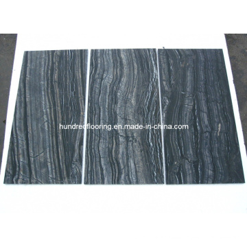 Chinesische schwarze Marmorfliese Antique Wood Vein Marmor